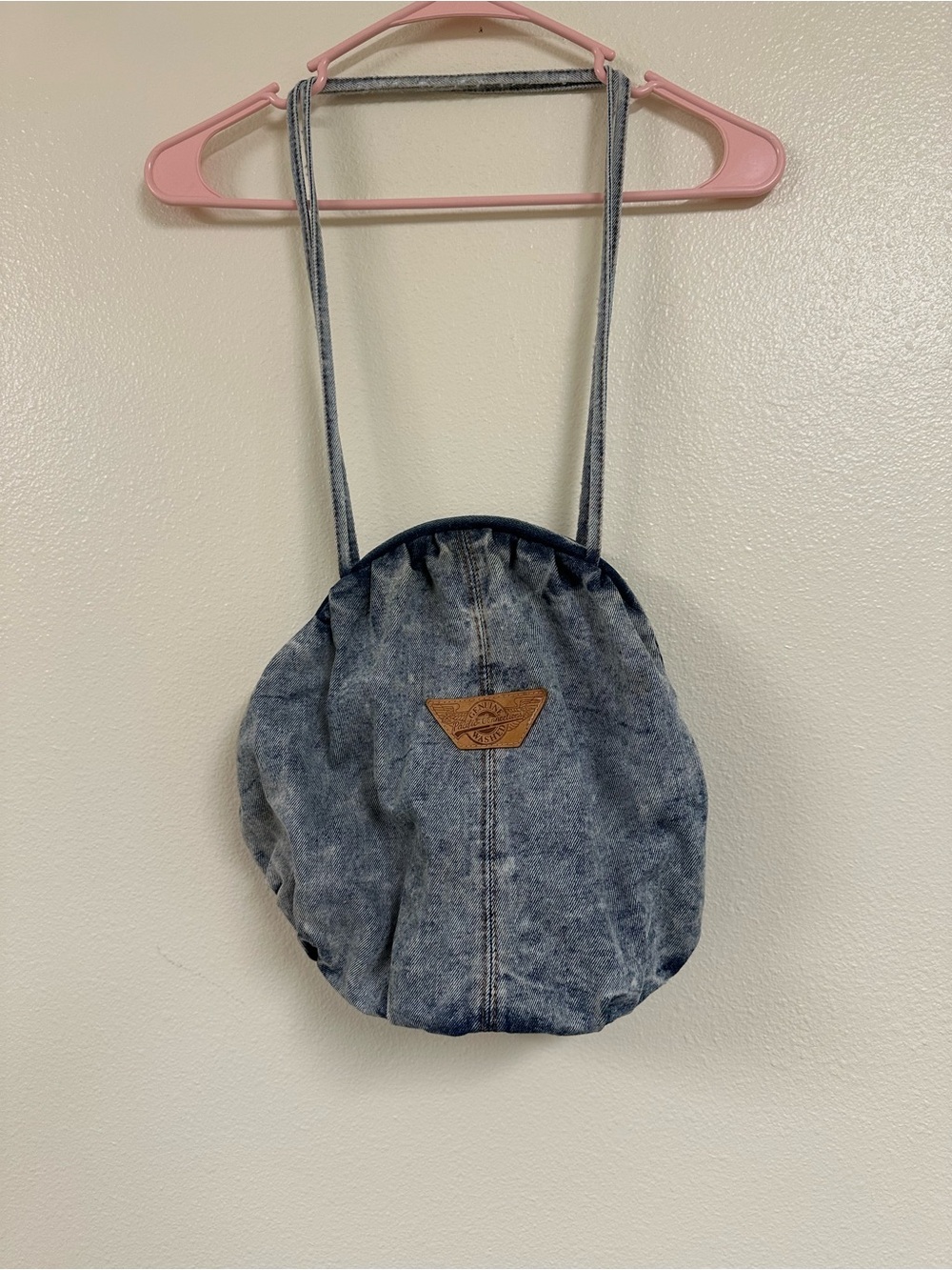 Vintage Pacific Connections Acid Wash Denim Shoulder Bag